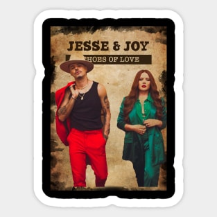 Vintage Old Paper 80s Style Jesse and Joy // Echoes OF Love Sticker